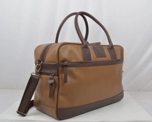 Plain Leather Briefcase Style Laptop Bag, Color : Brown