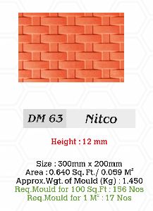 Wall Tile Mould DM 63 Nitco