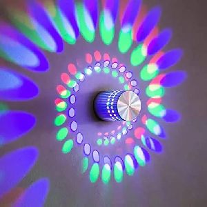 spiral led remote controlled multi color wall lamp