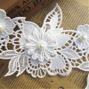 Embroidered Crochet Lace