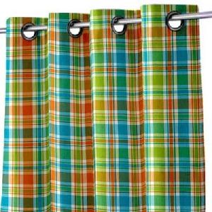 Woven Checked Curtain