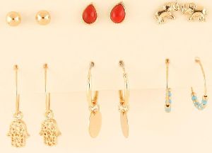 6 Pairs Earrings Set