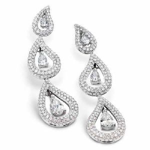 Rose Cut Diamond Earrings