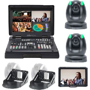 Datavideo Streaming Studio Kit with Switcher, 2 x PTZ Cameras, Wall Mounts &amp;amp; Monitor
