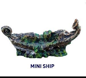 Mini Ship Aquarium Toy