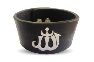 Shop Wide Leather Band Allah Bracelet