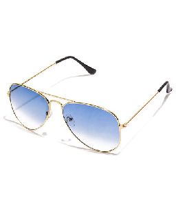 L.O.F. Lords of Fashion Gold Aviator Full Rim Anti-Reflective Coating Sunglasses for Men