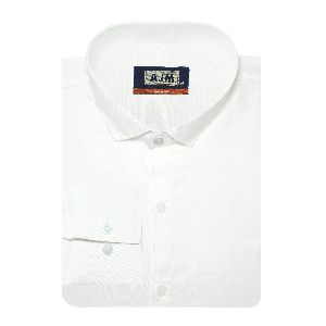Cotton White Mens Shirt AJM Exports