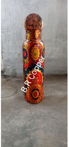 Rainbow Printed Copper Water Bottle