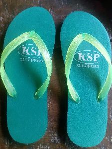 Ladies Green Rubber Slippers