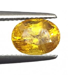 3.25 Ct 3.50 Ratti Certified Earth Mined Yellow Sapphire Finest Quality
