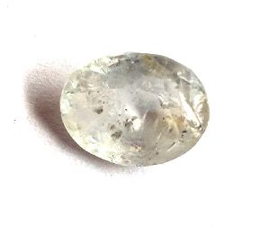 3.84 ct Natural Certified Ceylon White Colorless Sapphire Neelam Loose unisex Gemstone