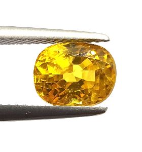 3 Ct Natural Certified Clean Transparent Yellow Sapphire Premium Quality
