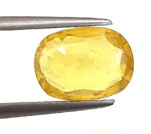 4.55 CT 5.25 ratti certified earth mined yellow sapphire excellent quality