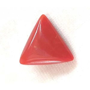 Finest Quality Certified Natural Red Coral Untreated Italian Triangle 7.10 cts