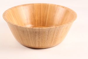 Milopon Bamboo Bowl Cereal Bowl Salad Bowl for Baby Naturfarbe 