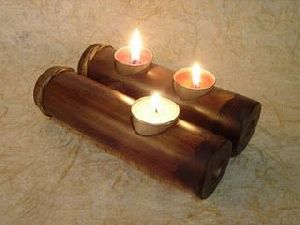 Bamboo Candle Holder