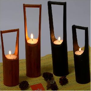 Bamboo Candle Stand