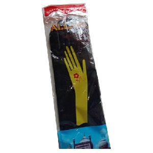 Ladies Black Polyster Gloves