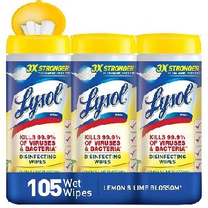 Lysol Disinfecting Wipes, Lemon &amp;amp; Lime Blossom, 105ct