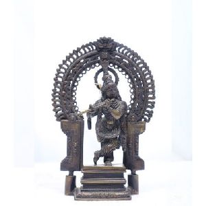 Bronze Hindu God Krishna Statue