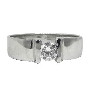 Diamond Solitaire Engagement Ring For Gents