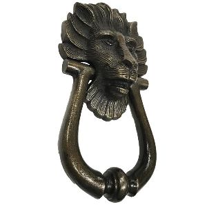 Brass Lion Head Door Knocker