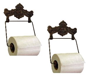 Cast Iron Victorian Style Toilet Paper Holder Antique