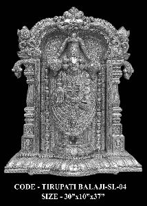 Silver tirupati balaji statue
