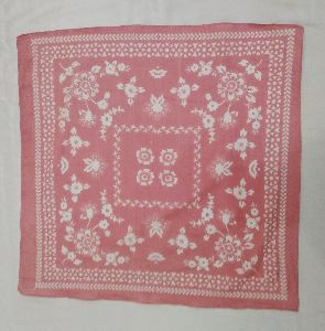 100% Cotton printed Pink Square Bandana