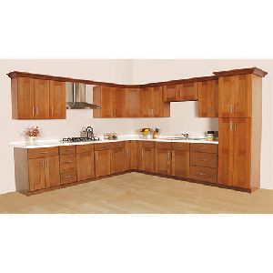 wooden modular kitchen