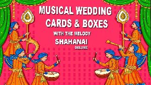 Shehnai Melody Musical Wedding Invitation Card