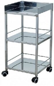 Bed Side Trolley – S.S – 3 Shelves – 14 X 14 X 35