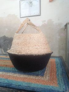 Jute and Cotton Belly Basket