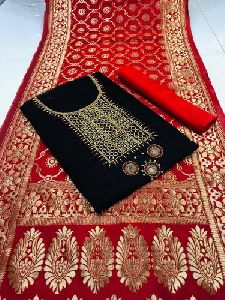 Chanderi Unstitched Dress Material