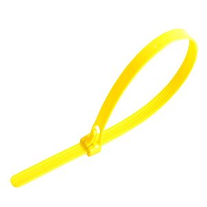 Releasable Cable Ties 7.6mm x 250mm Yellow