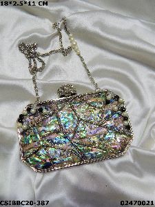 Party Wear Brass Mother of Pearl Clutches