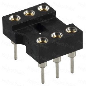 6-Pin High Reliability Machined Contacts IC Socket