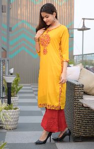 Cotton Kurti With Palazzo, Feature : Easy Wash