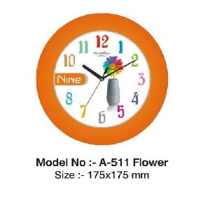A-511 Flower Design Wall Clock