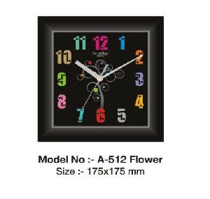 A-512 Flower Design Wall Clock