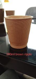 200ml Craft Ripple Paper Cup
