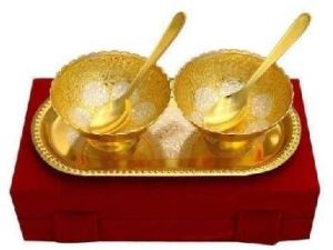 Golden Bowl And Spoon