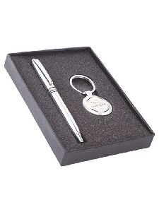 Metal Pen and Keychain Set