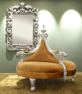Silver Chaise Lounge