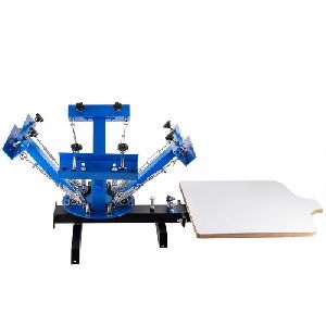 Four color Single station Screen Printing Machine