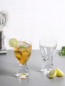 Bohemia Crystal Juice - Glass Set, Non Lead Crystal Samba Juice Glass (200 ml) set of 6 Pcs