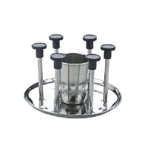Stainless Steel Fancy Glass Stand