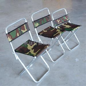 Camo large metal backrest outdoor fishing stool portable folding stool train station bench