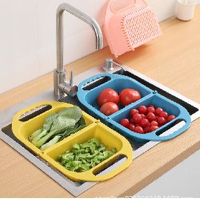 Foldable Plastic Washing Basin Washing Vegetables Basin